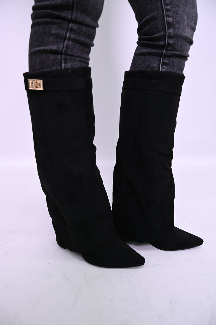 Lange Sharkboots Suède 6885