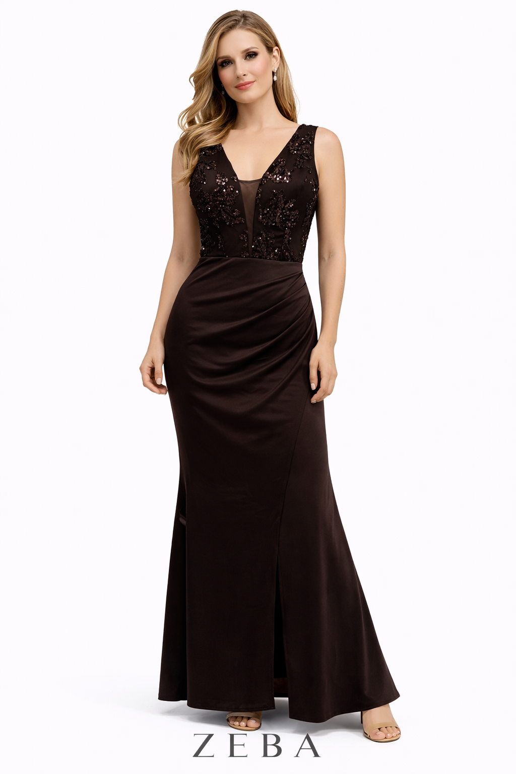 Valentina Luxe Sequin Mermaid Evening Gown 6357