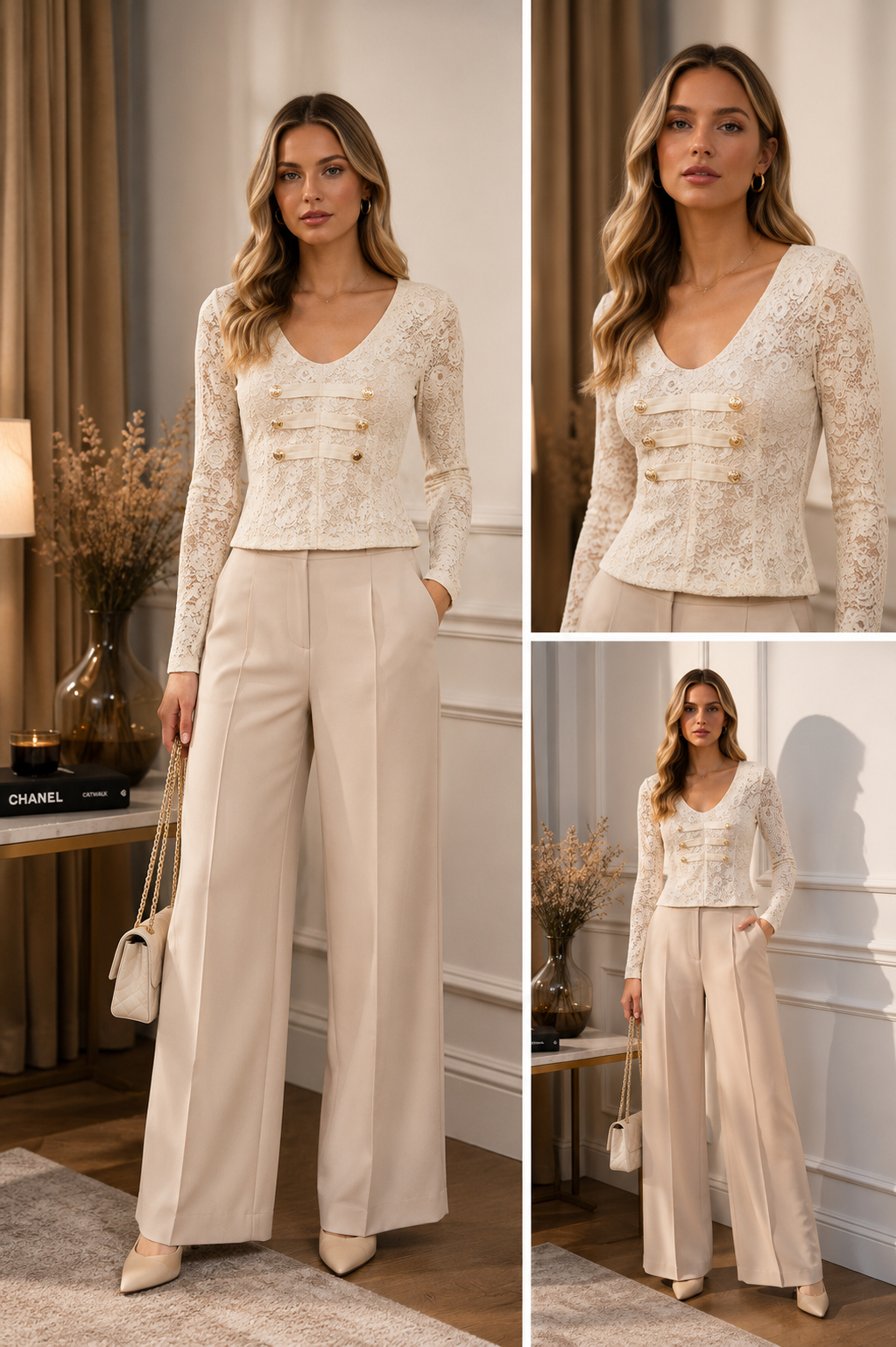 Monarch Lace Button Top 26592