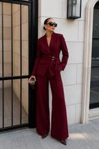 Elegant Wide-Leg Tailored Trousers 3284