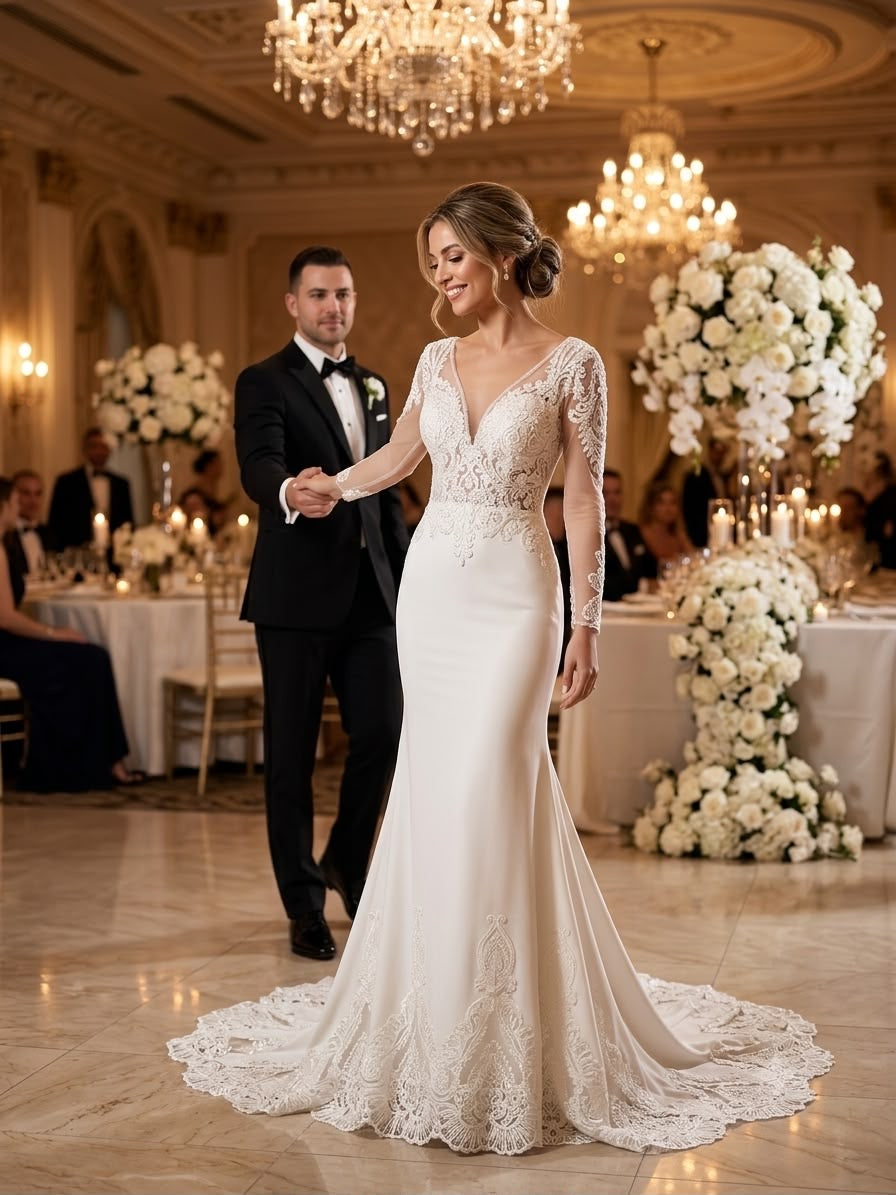 Elara Lace Mermaid Wedding Dress TL-0185