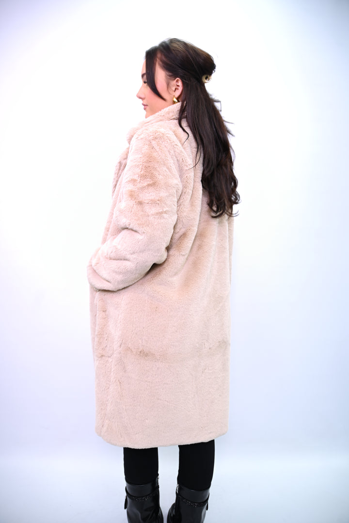 Noir Éclipse – Lange Faux Fur Jas A2501