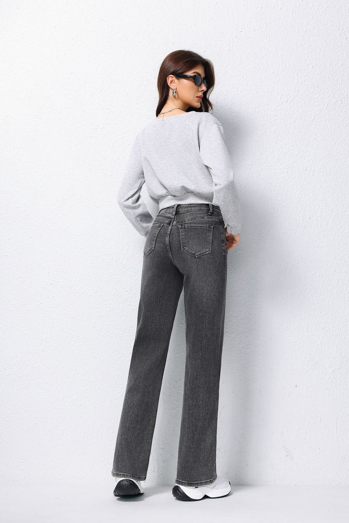 Slate Straight High-Rise Jeans HelloMiss HM5350-5