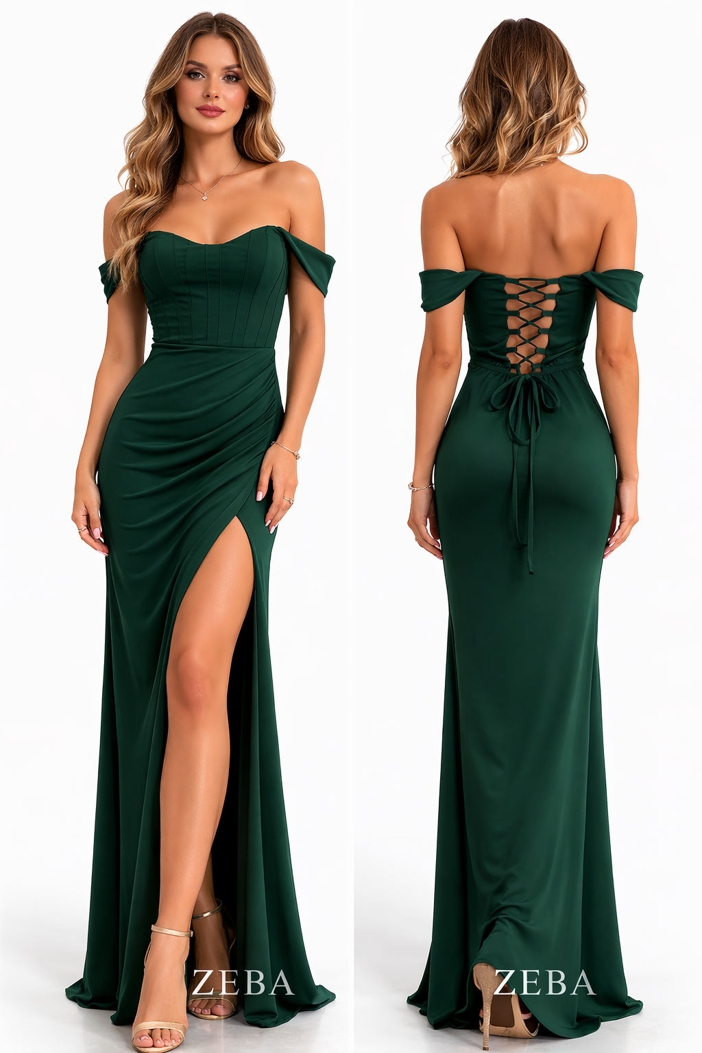 ZEBA Amara Luxe Off-Shoulder Galajurk 31705
