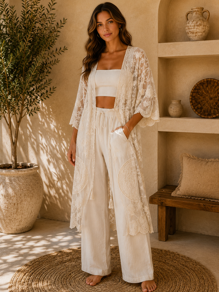Boho Lace Beach Kimono 512