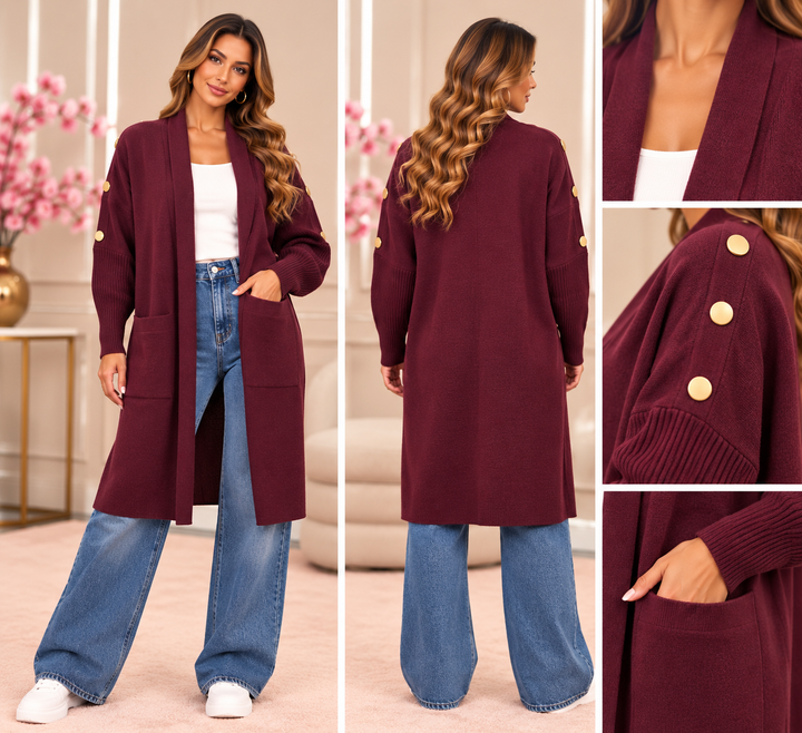 Sophia Longline Knit Cardigan B1907