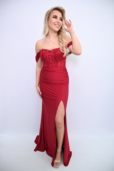 Glamoureuze Avondjurk met Beaded Details  
F86004