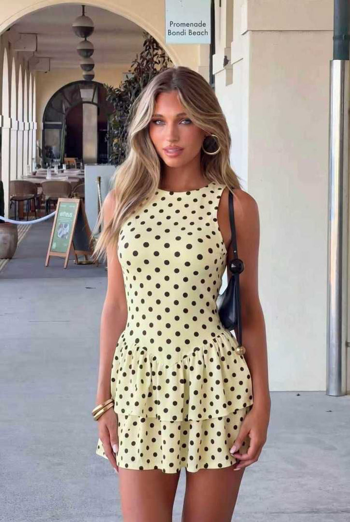 Monroe Polka Ruffle Dress 26372