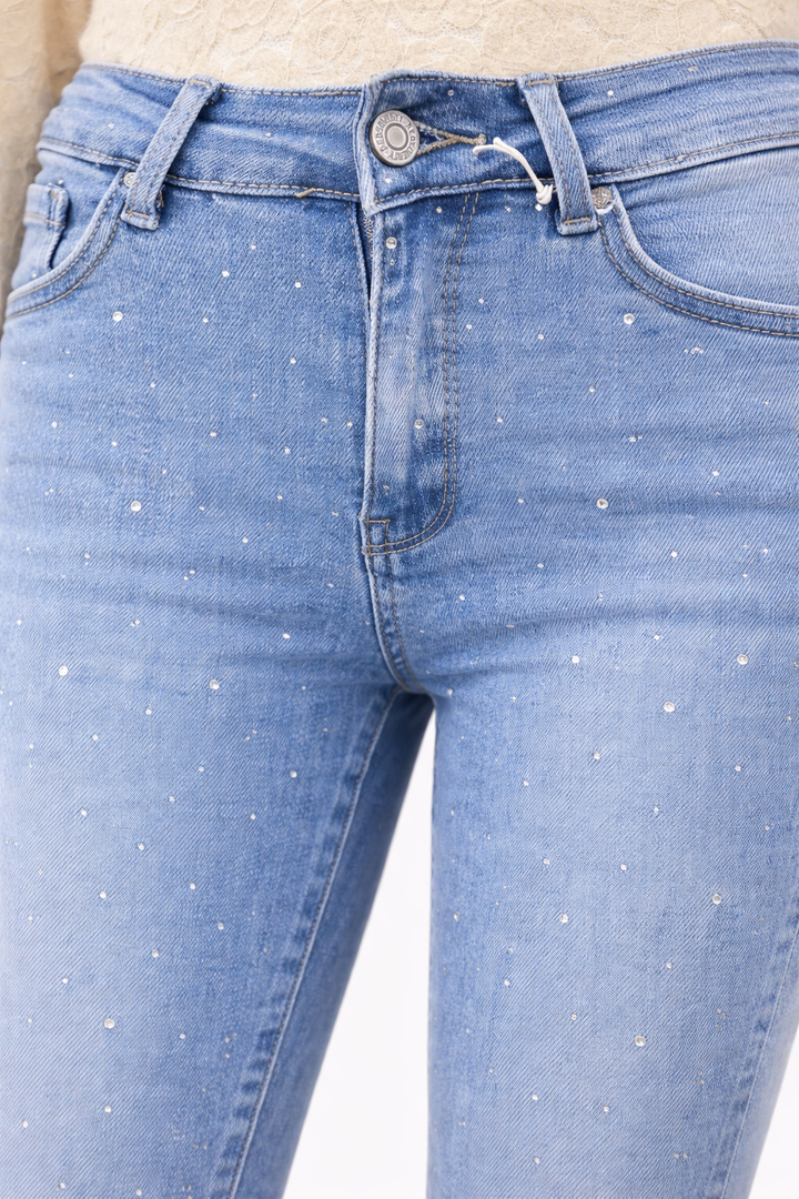 Light Blue Skinny Jeans – Crystal Sparkle Fit REDSEVENTY J1611-16