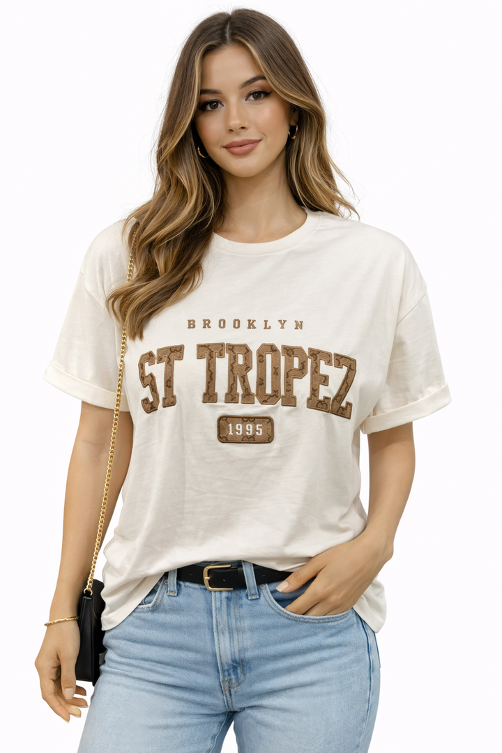 St Tropez City Luxe Tee Y179