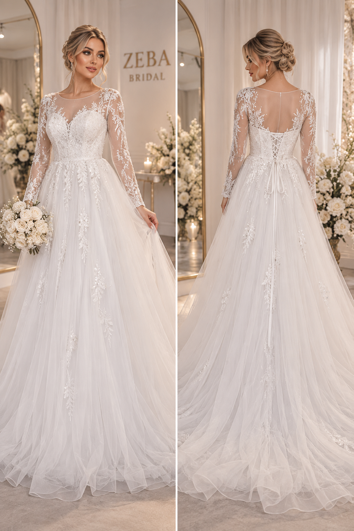 Elara Lace Bruidsjurk – Ivory 859037