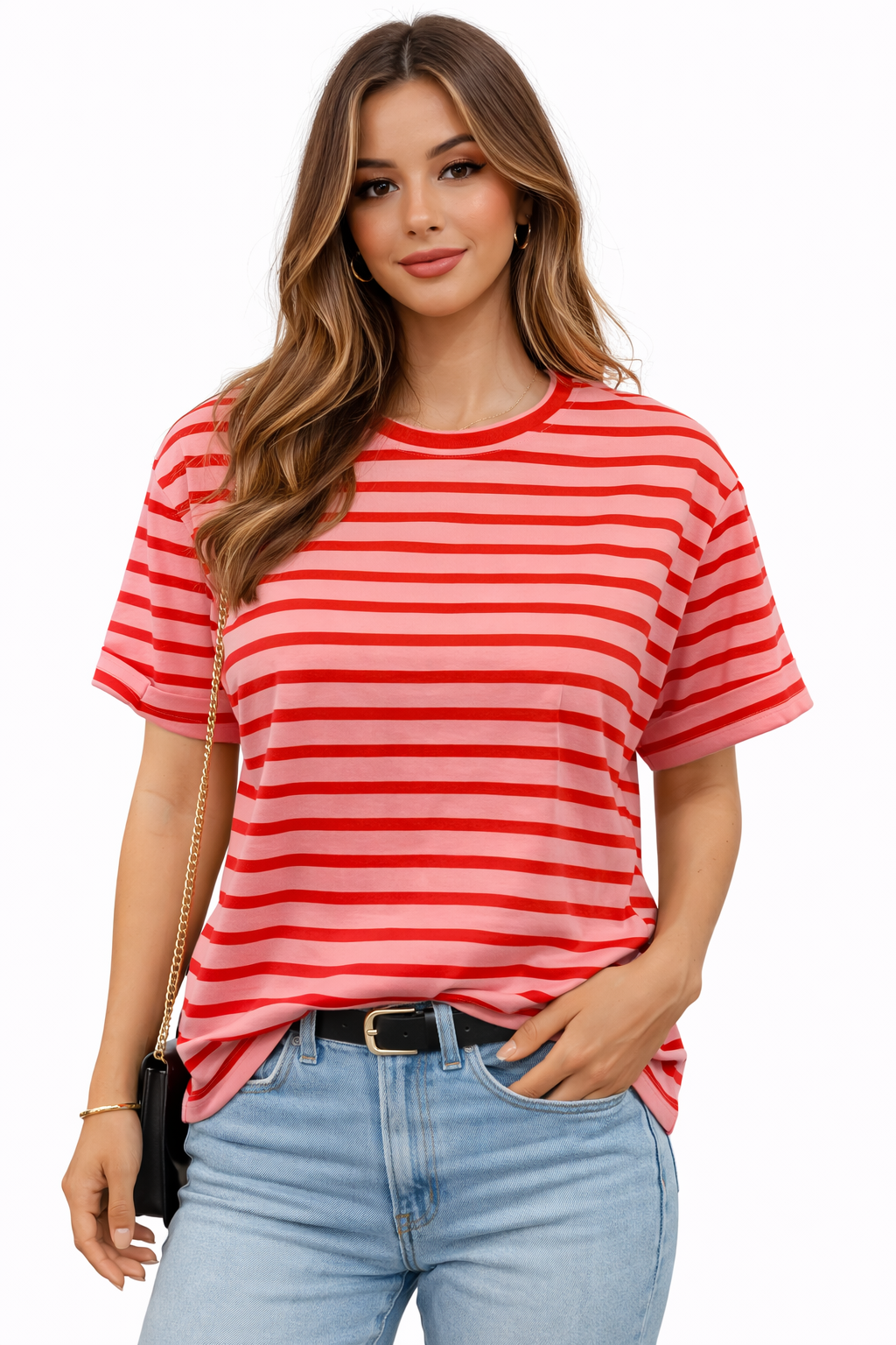Candy Stripe Oversized Tee 3262