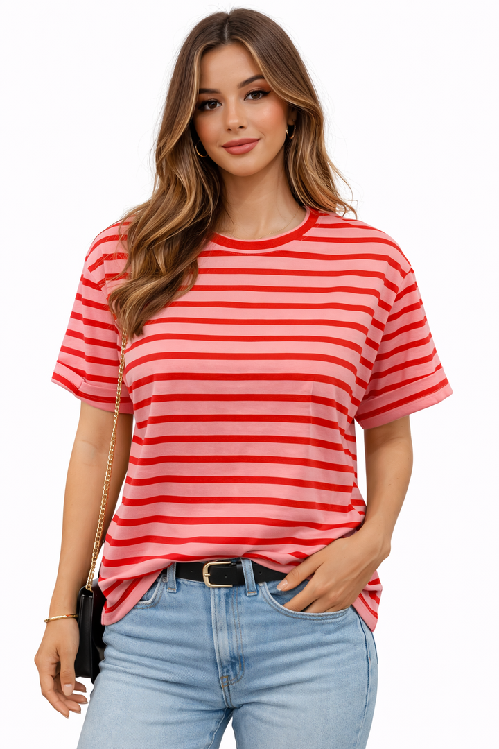 Candy Stripe Oversized Tee 3262