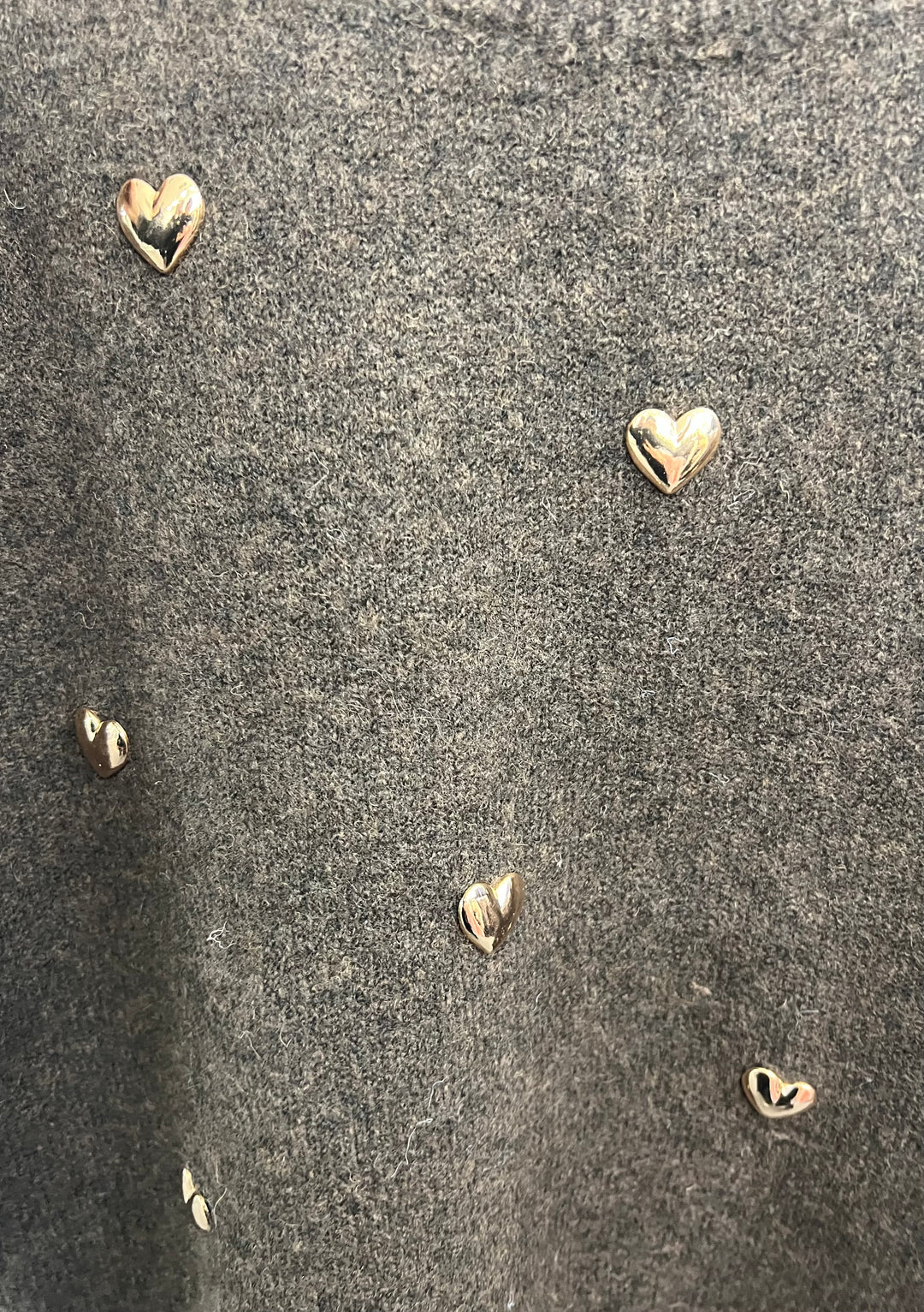 Lichtblauwe korte trui met gouden hartjes SH739