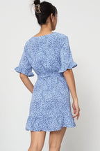 Léonie Leopard Wrap Dress – Pink Blush K5097