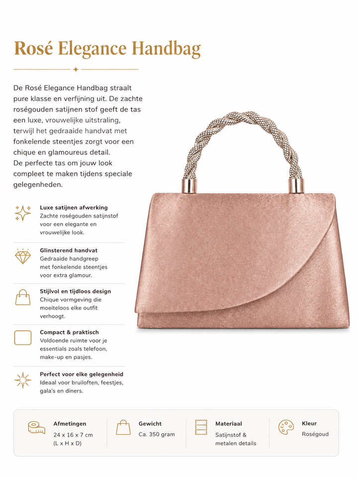 Rosé Luxe Evening Bag HL3506