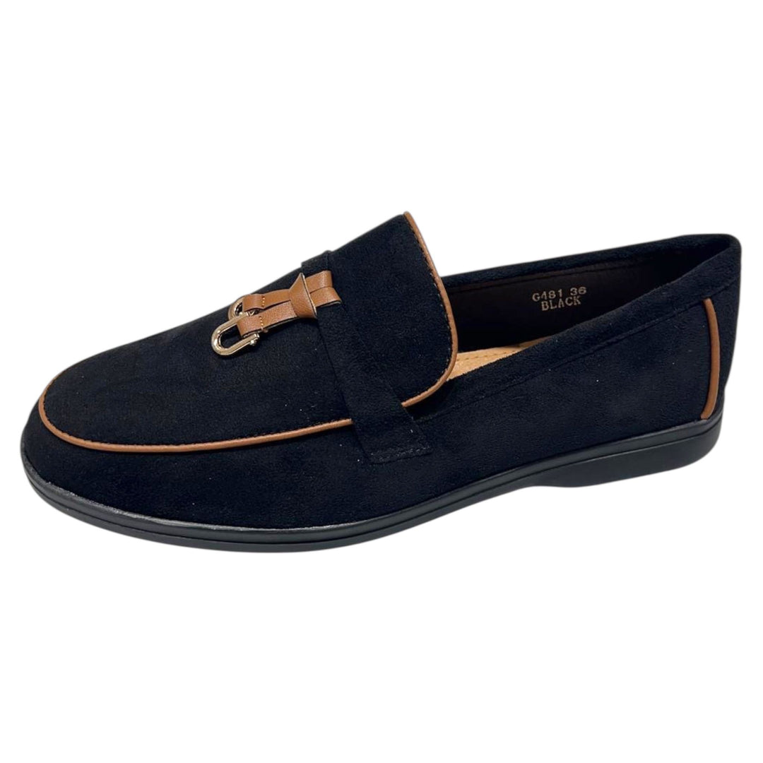 Suède Loafer met Gespdetail – Elegant Comfort G481