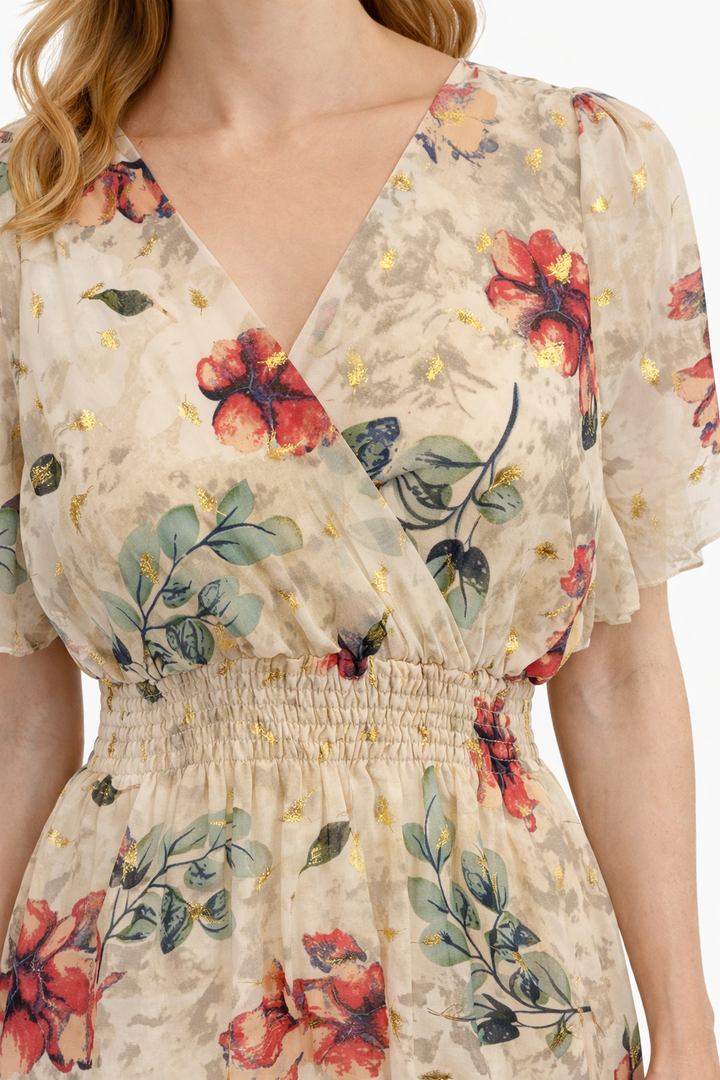 Aurélie Floral Chiffon Jurk 55061