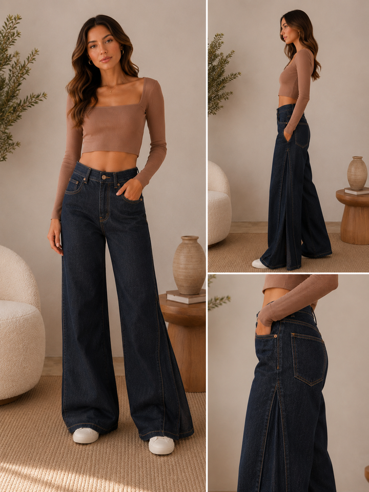 Elara Double Waist Wide Leg Jeans VSMISS 9645