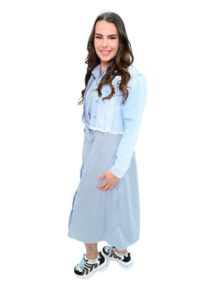 Jurk gestreept 39805