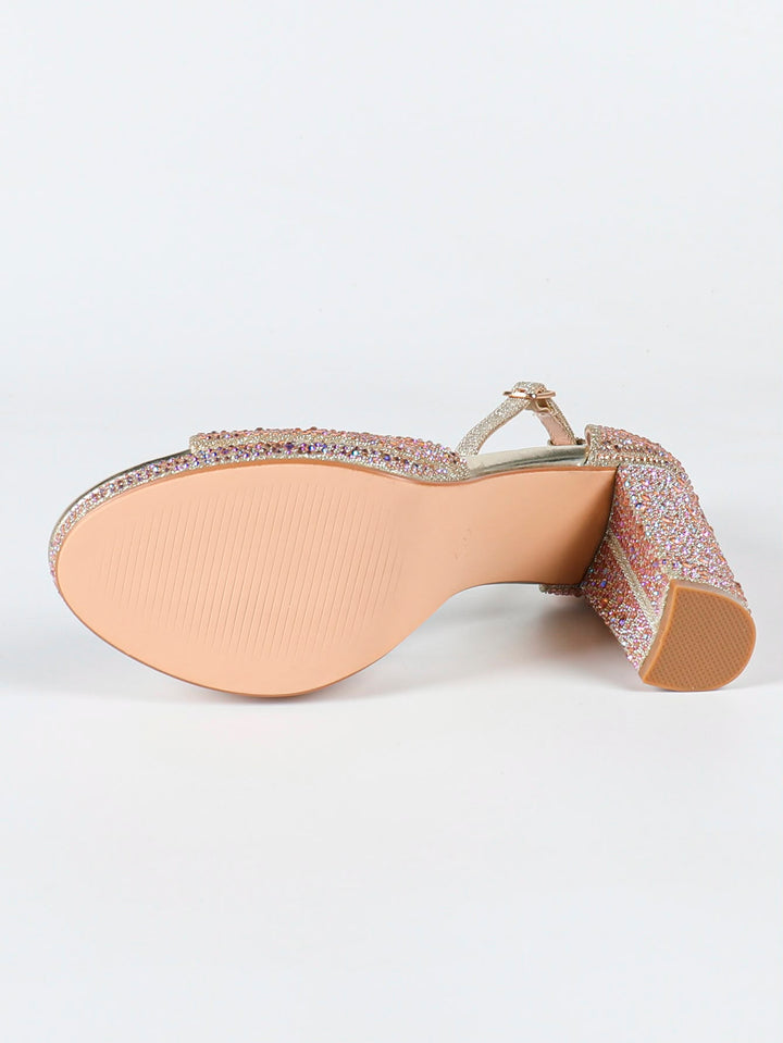 Celestia Crystal Block Heels Y490