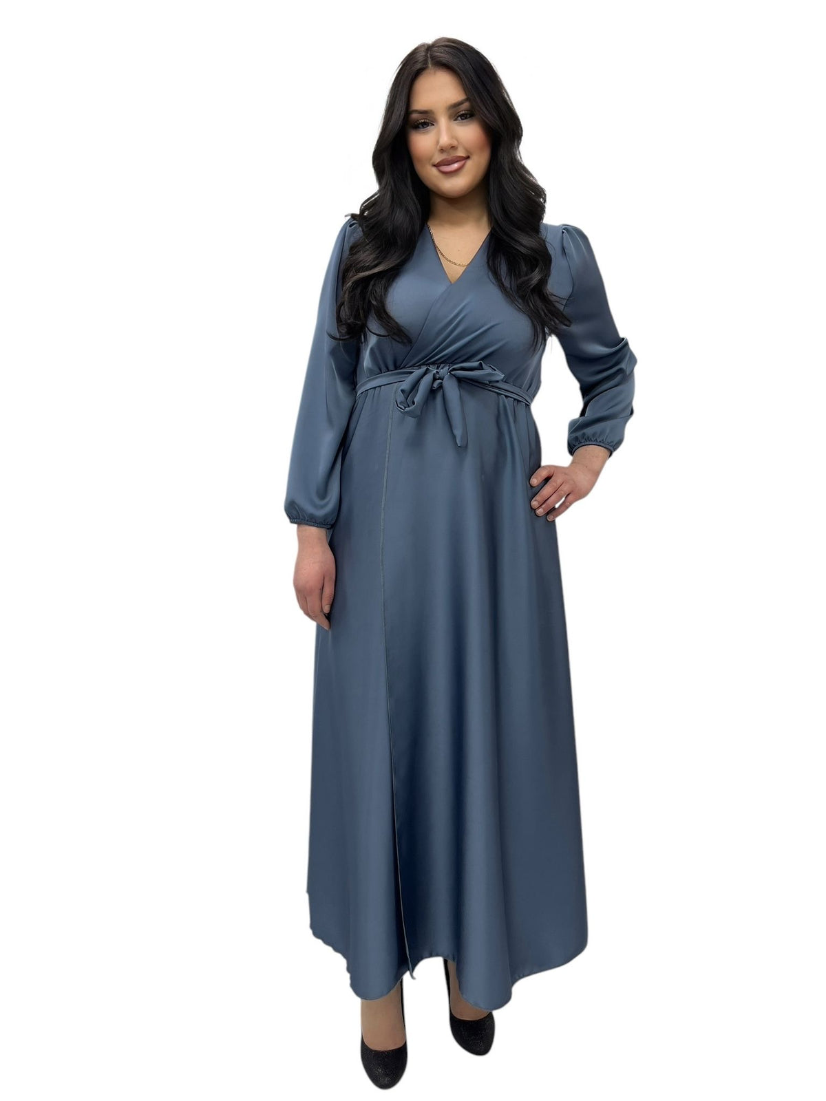 Lange jurk satijn Latifa