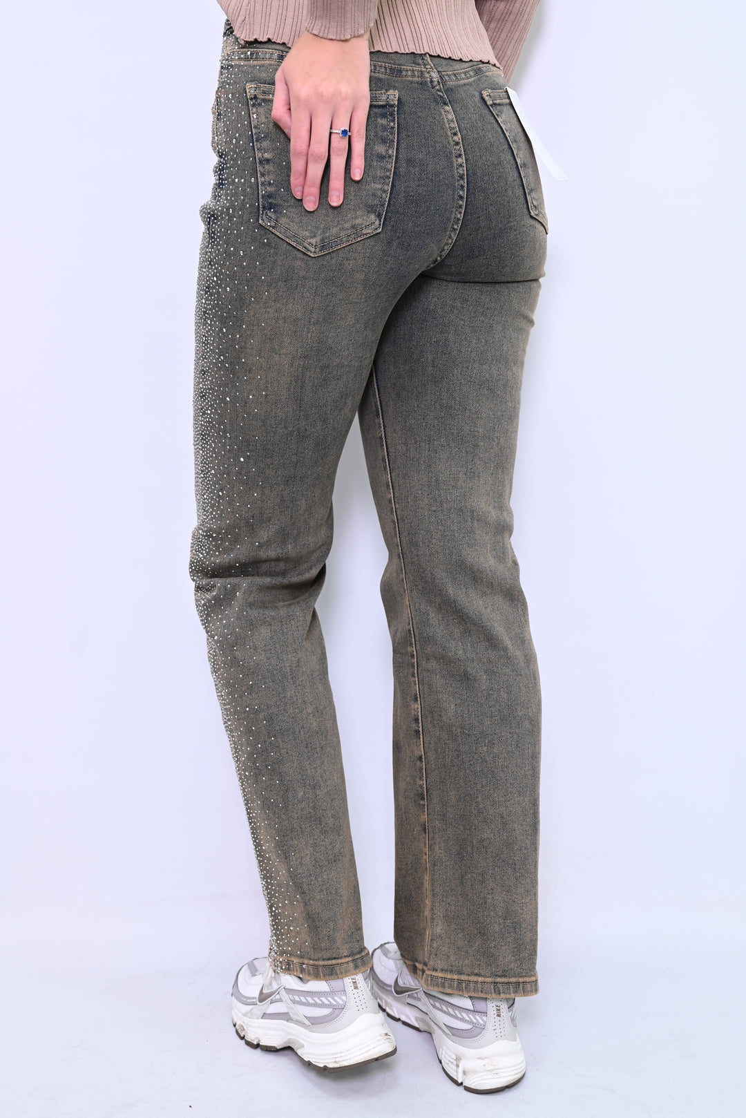 DustGlow Embellished Jeans Wideleg HelloMiss H927-6