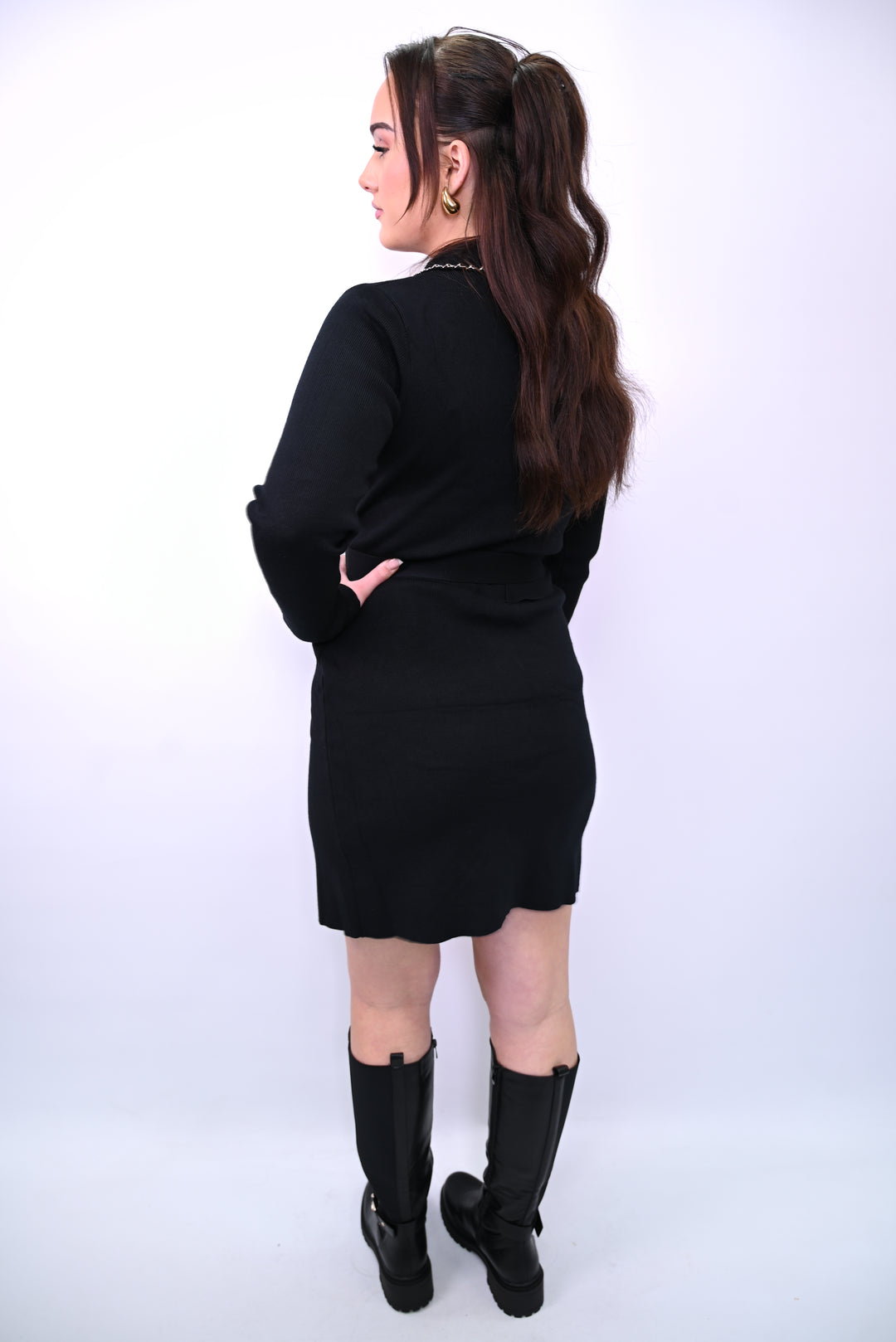 Chain Command Belted Dress 663