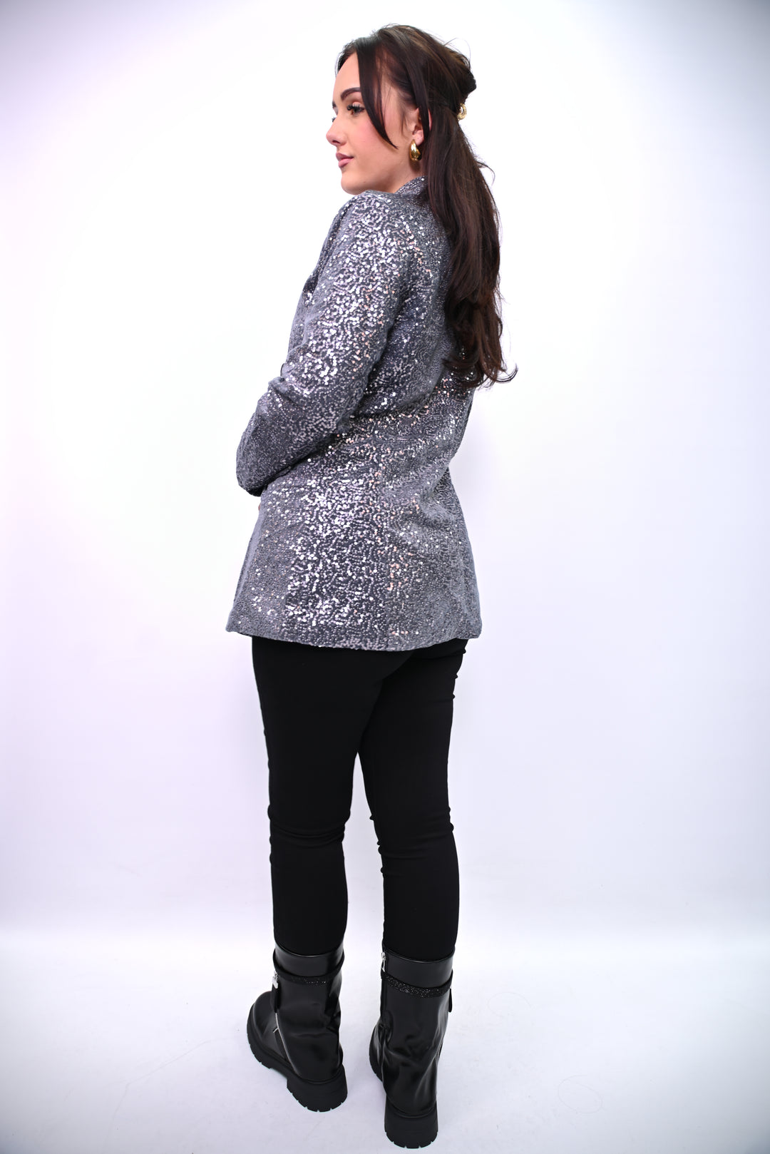 Blazer Paillette Sequin Blazer Cherry Koko 8309