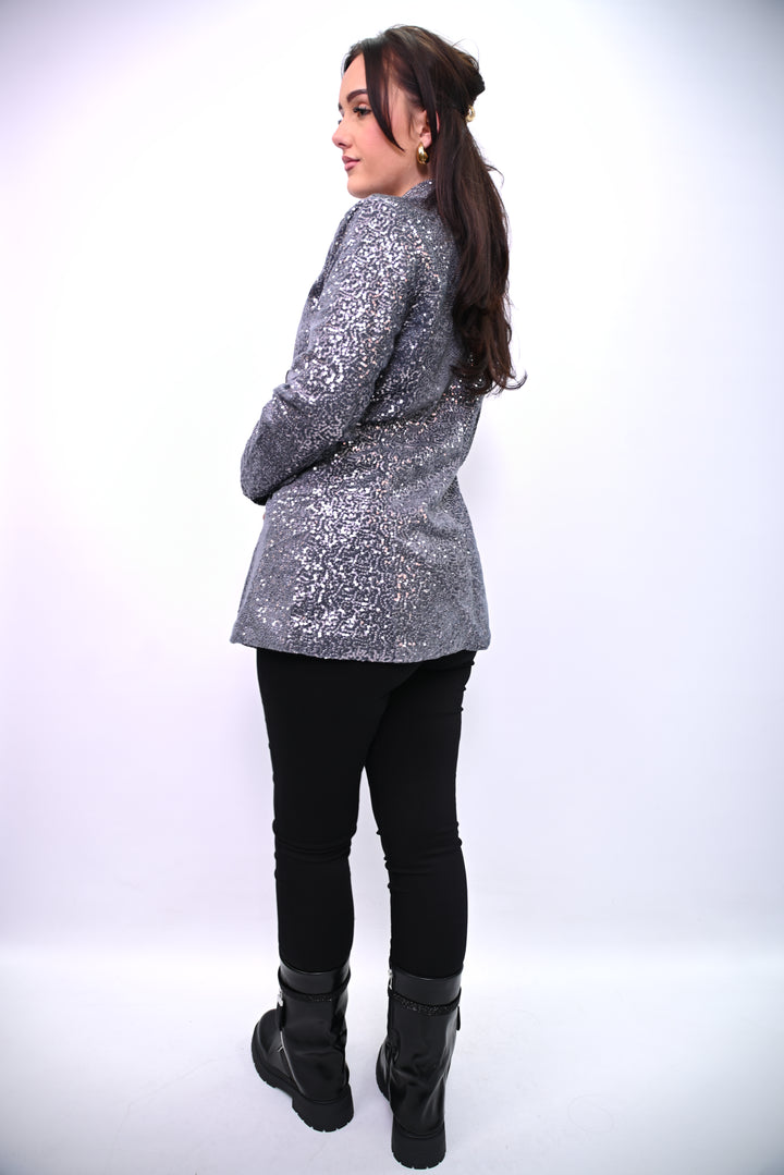 Blazer Paillette Sequin Blazer Cherry Koko 8309