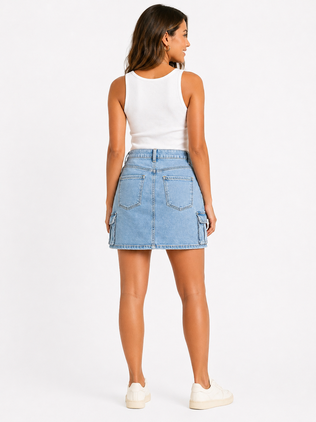 Denim Cargo Mini Rok – Lichtblauw VS Miss CY3013