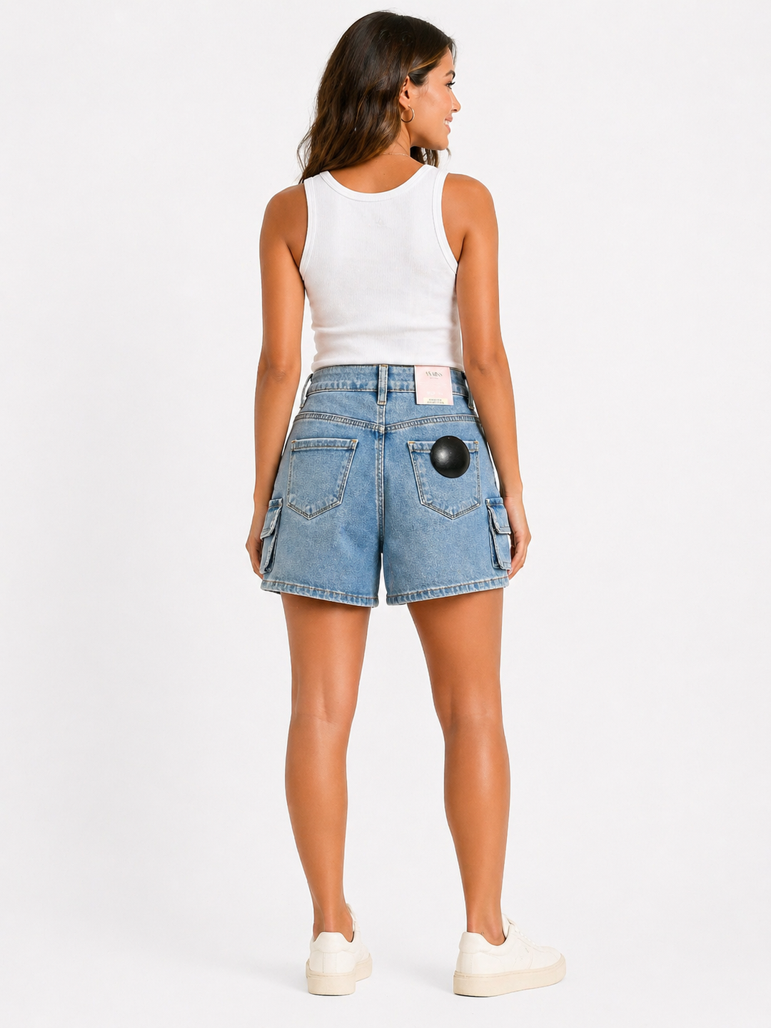 Denim Cargo Short met Zakken – Lichtblauw VSMiss CY3004