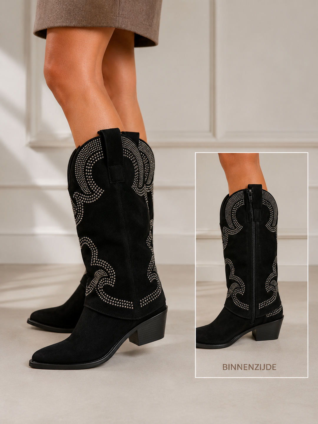 Dallas Sparkle Western Boots – Black KA25-38