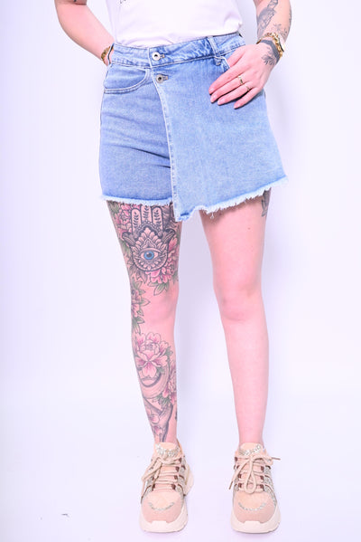 Dames jeans skort Hello Miss HM6688-2