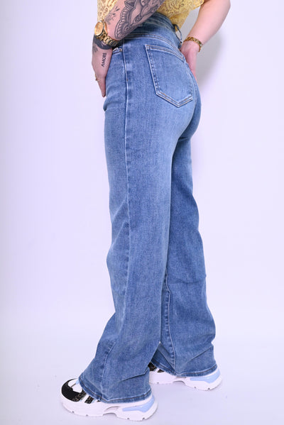 Wideleg jeans super stretch Hello Miss H863-3