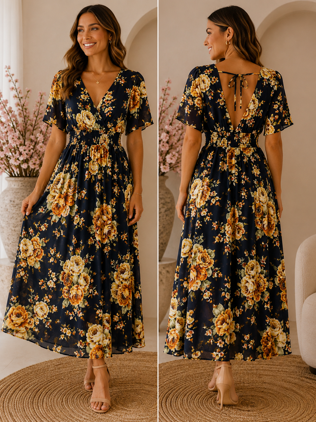 Seraphina Maxi Jurk – Vintage Rose 219070