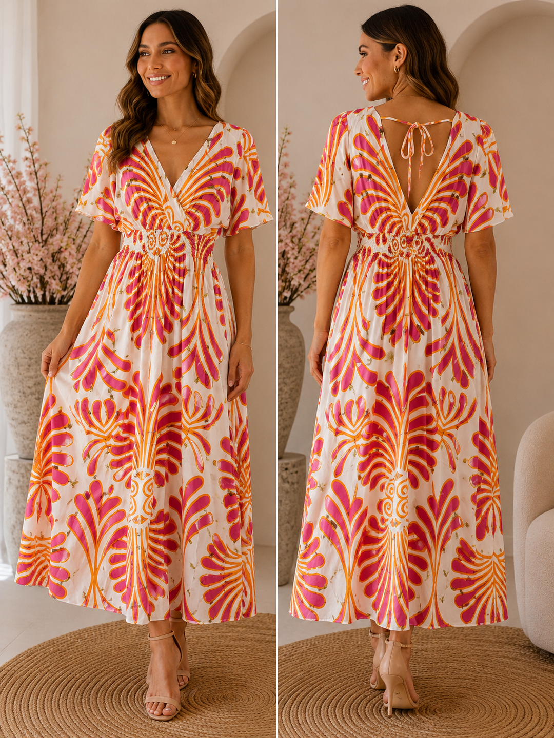 Solara Maxi Jurk – Sunset Glow 98003