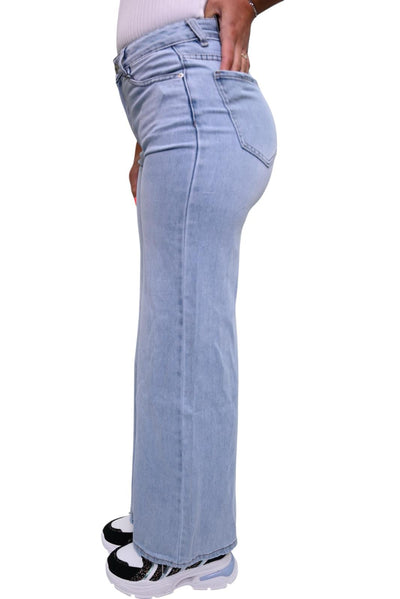 Wideleg jeans Laulia MID-RISE FULL LENGTH Stretch T339-13