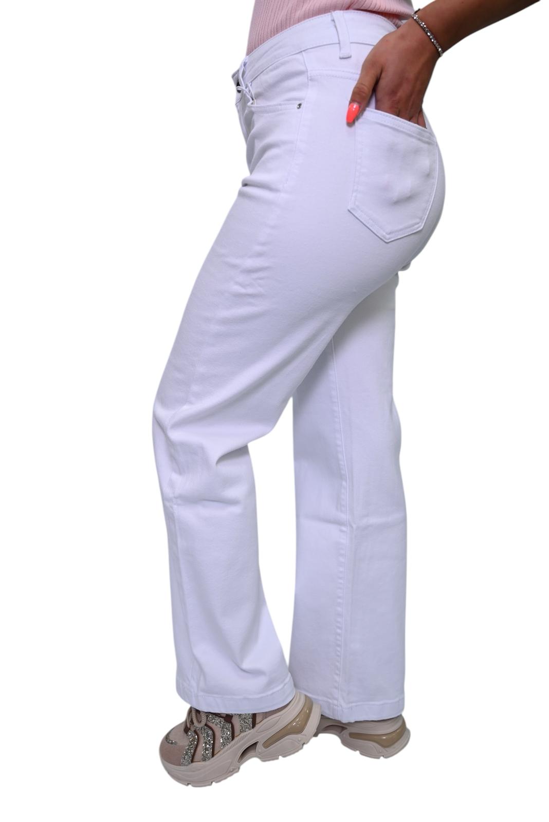 Wideleg jeans White STRETCH MONDAY LW-662B