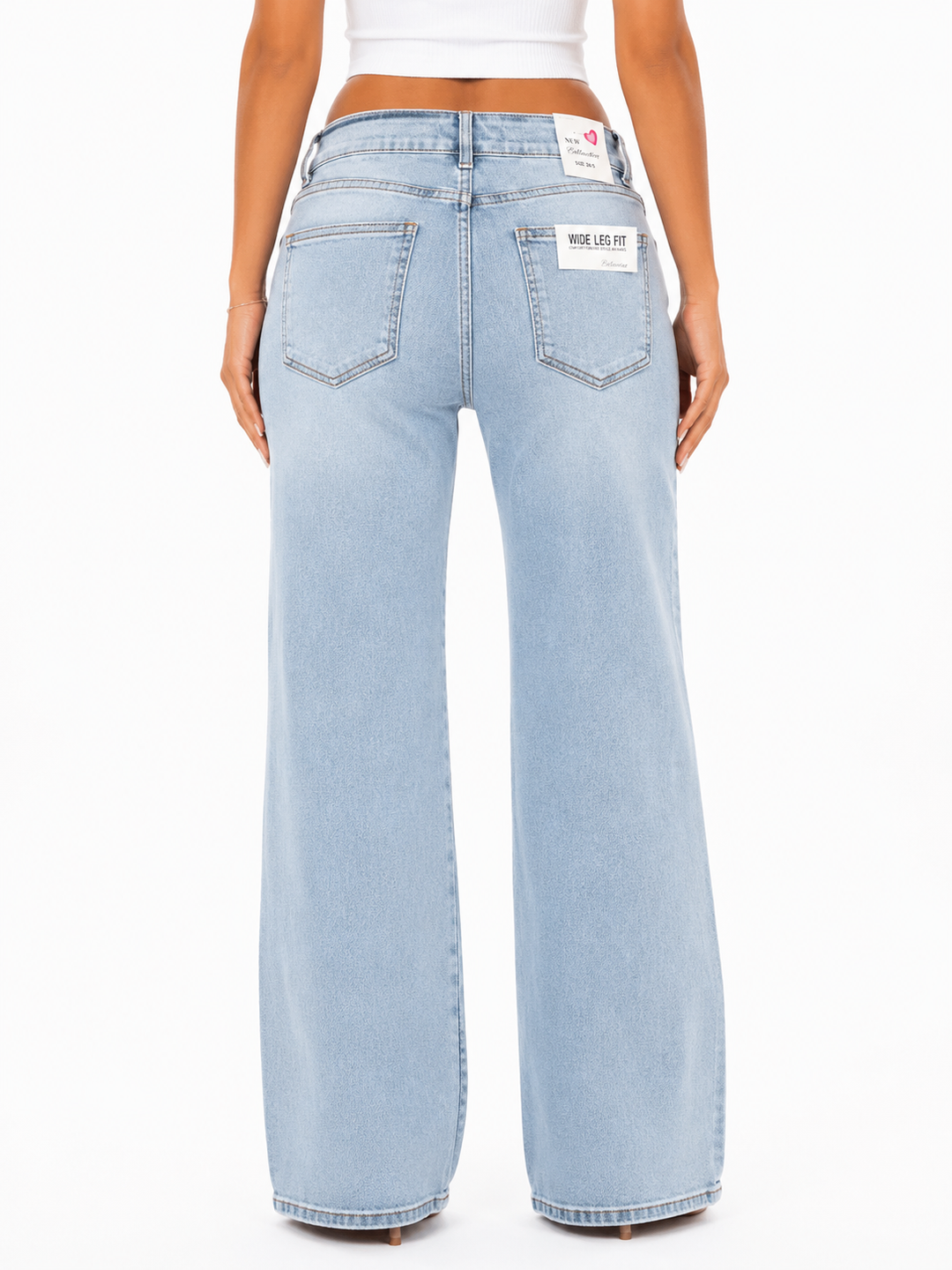 Sienna Cross Waist Wide Leg Jeans – Light Blue Redseventy J1627-24