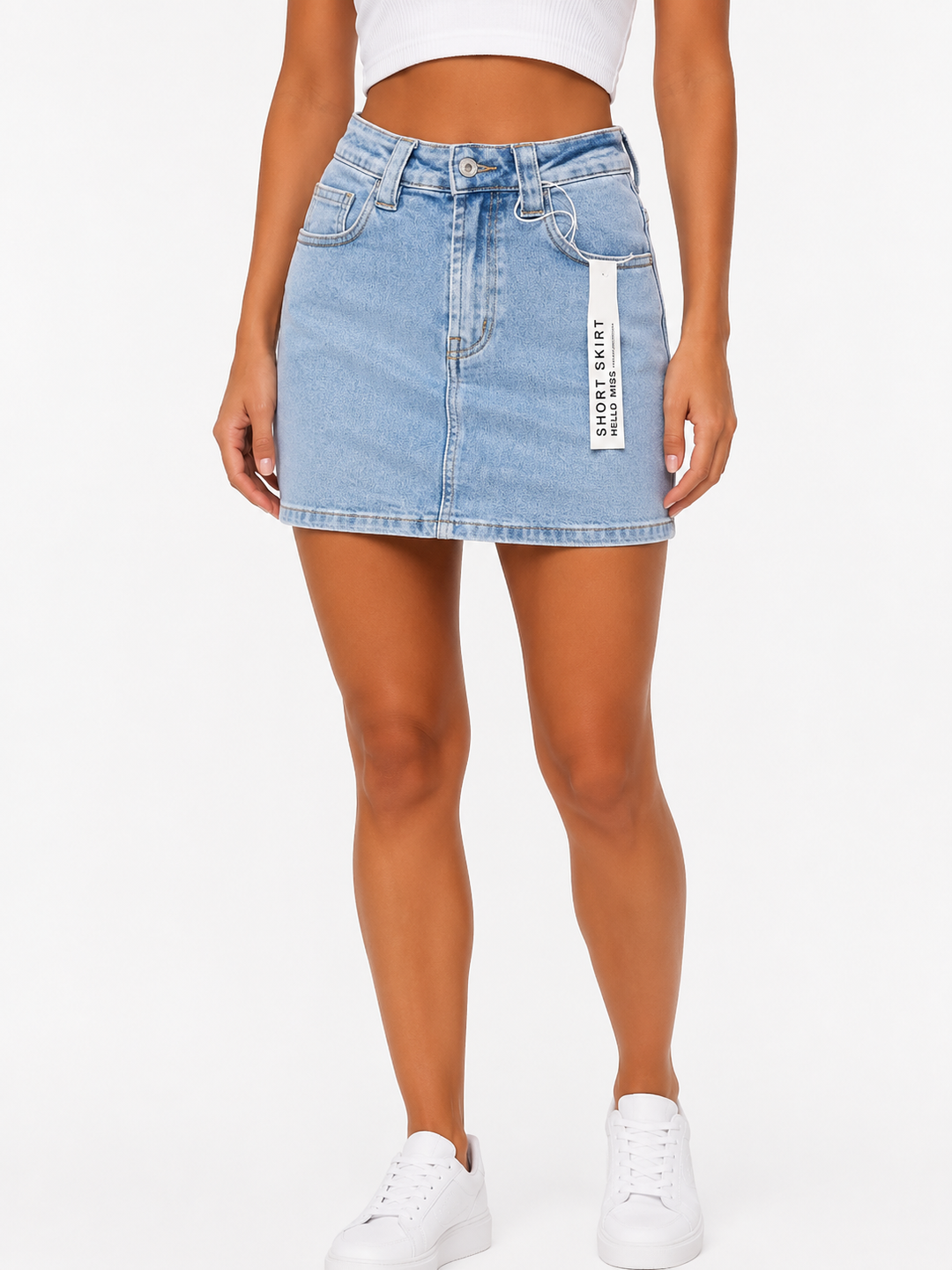 Liora Denim Skort – Light Blue Hello Miss HM9208-2