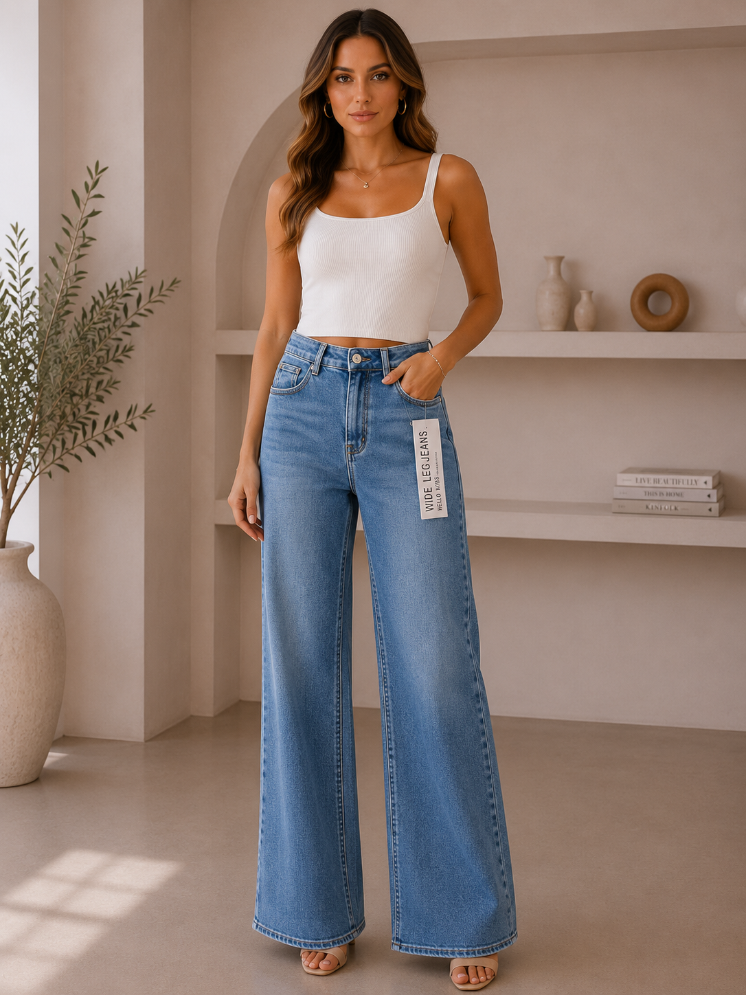 Skyline Wide Leg Jeans HelloMiss HM6563-1