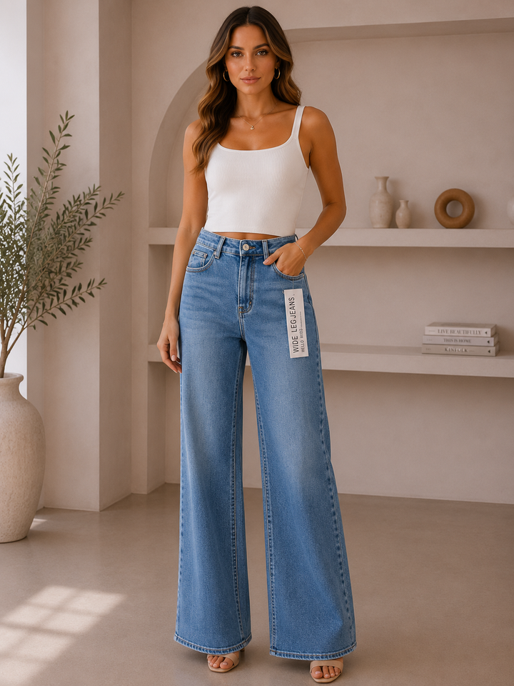 Skyline Wide Leg Jeans HelloMiss HM6563-1