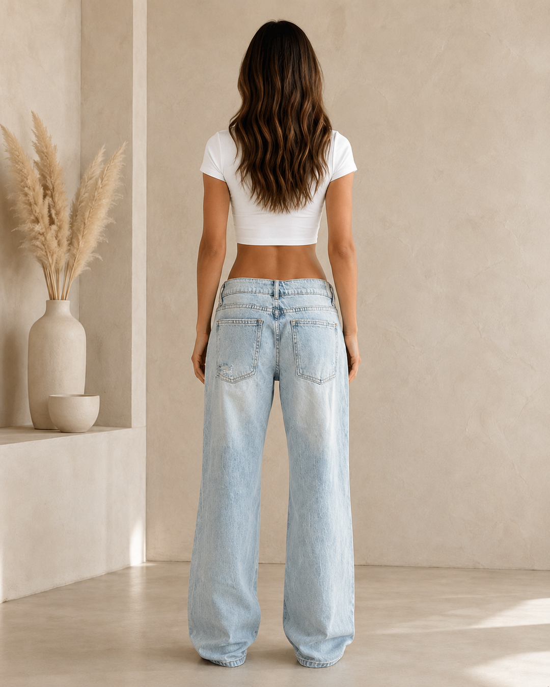 Nova Low Waist Destroyed Wideleg Jeans VSMISS 9492