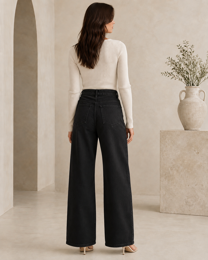 Noa Black Wide Leg Jeans Goodies DJ2405