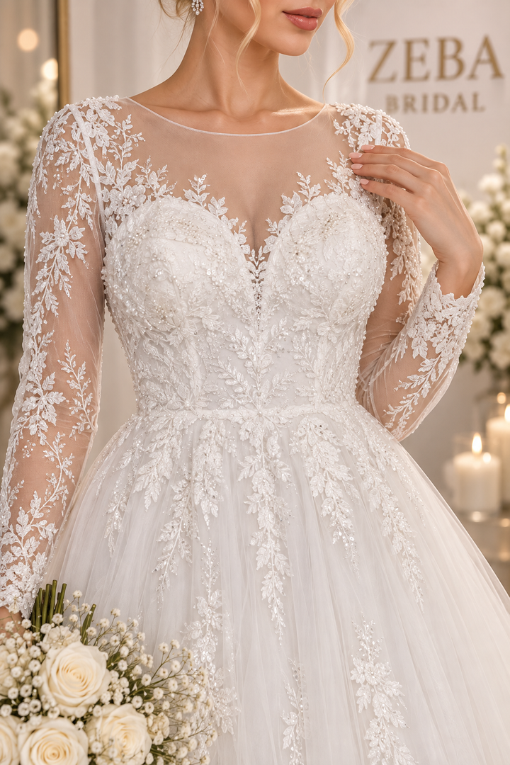 Elara Lace Bruidsjurk – Ivory 859037