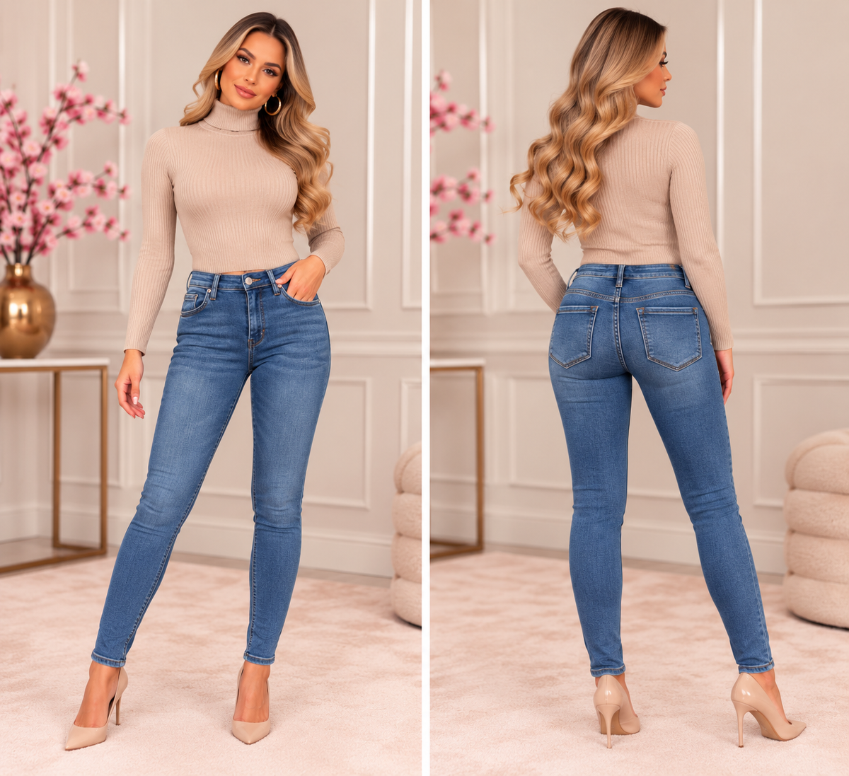 Classic Blue Skinny Jeans Lowwaist 9281