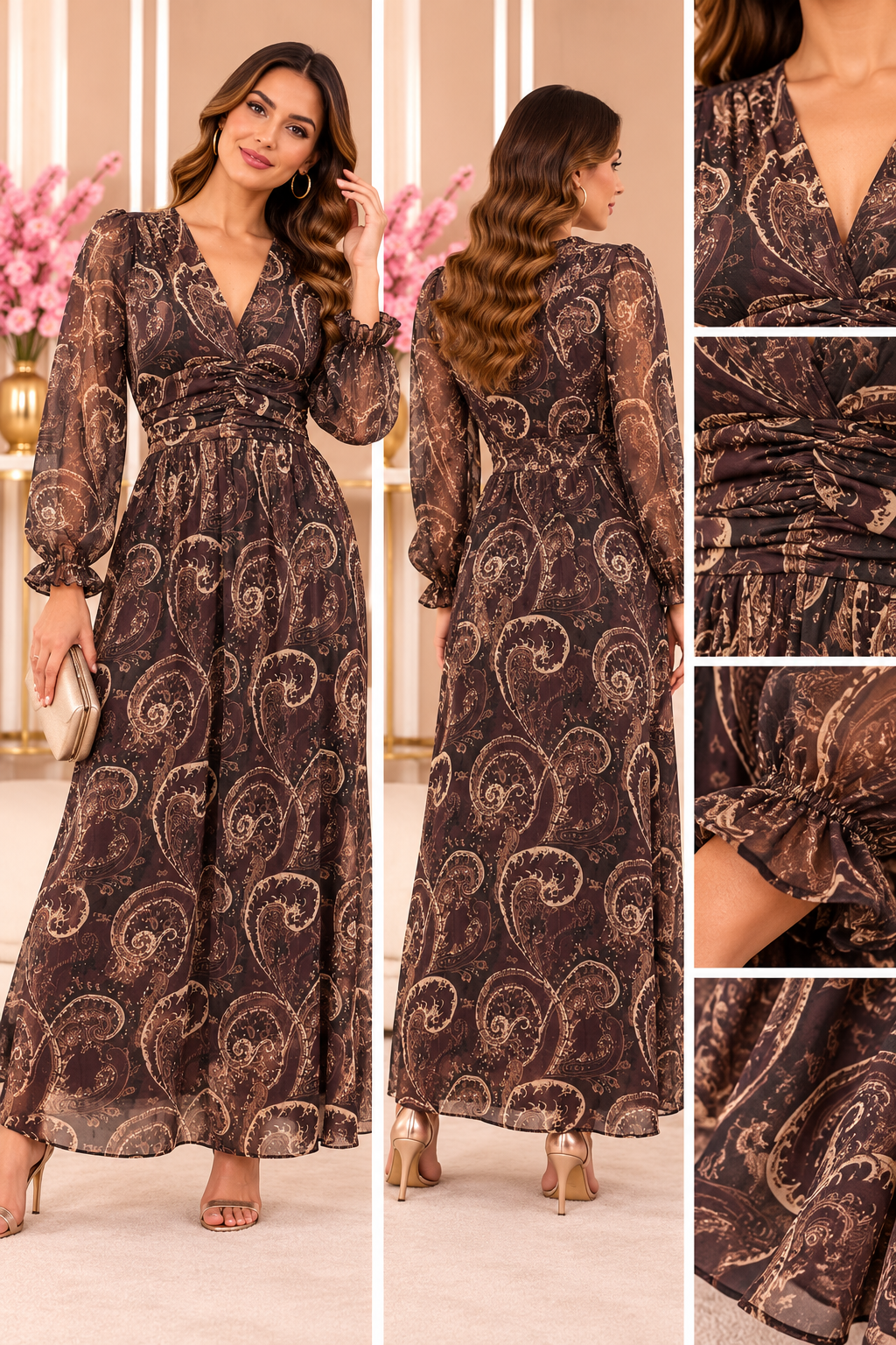 Amara Paisley Maxi Dress K0075