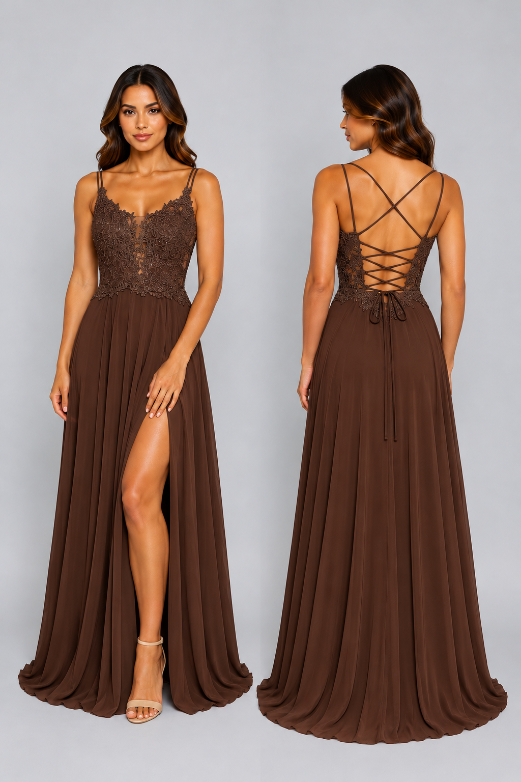 Celestia Lace Evening Dress 9206