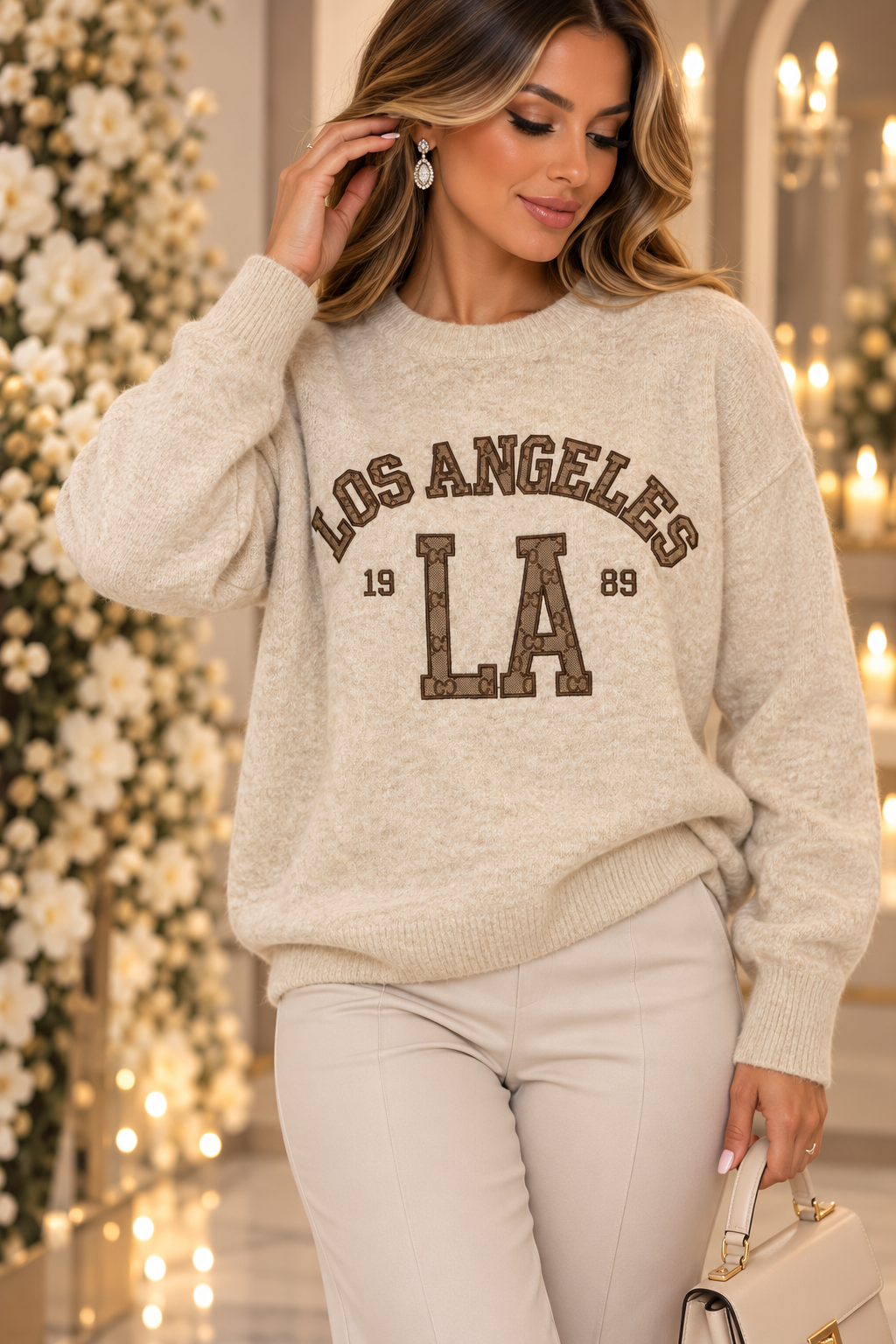 Los Angeles Luxe Knit Sweater – Dark Brown SH716